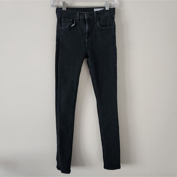 RAG & BONE | 10" inch skinny jeans in black bruin sz 26 - Picture 2 of 5